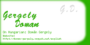 gergely doman business card