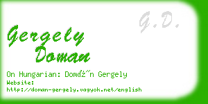 gergely doman business card